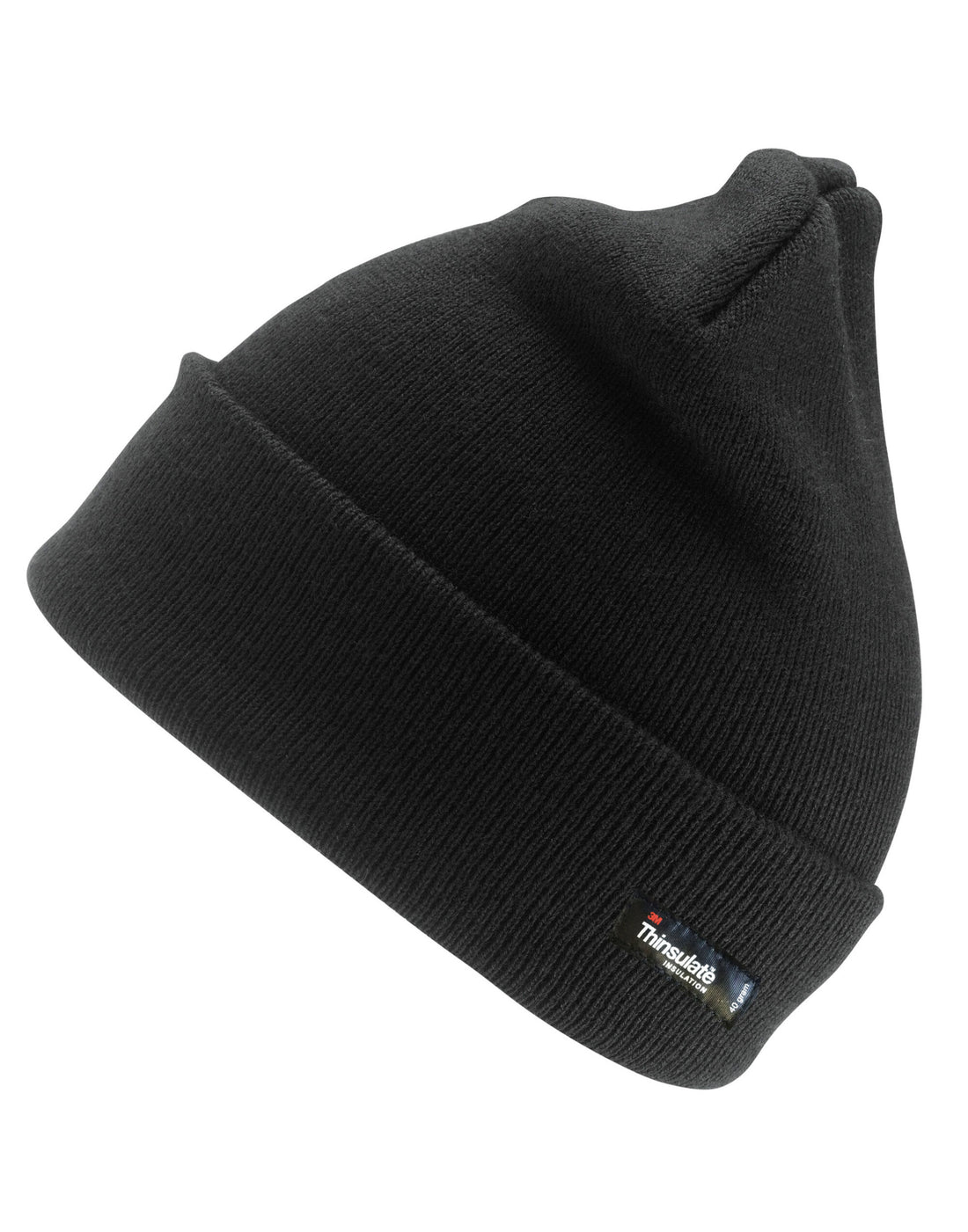 Result Winter Thinsulate Woolly Ski Hat rc33 - Black O S - Customisable Hats