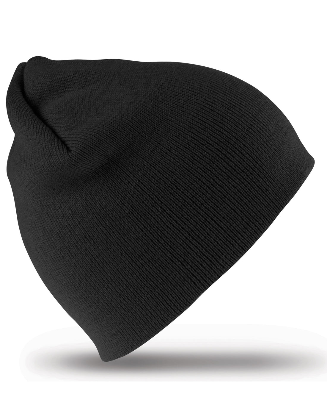 Result Winter Soft Feel Acrylic Hat rc44 - Black O S - Customisable Hats