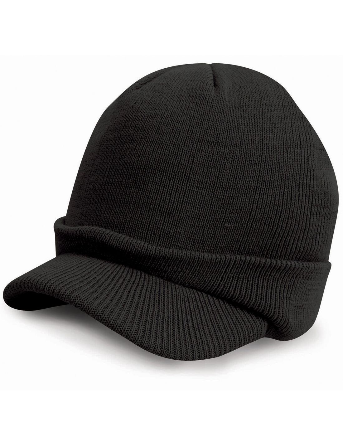 Result Winter Esco Army Knitted Hat rc60 - Black O S - Customisable Hats