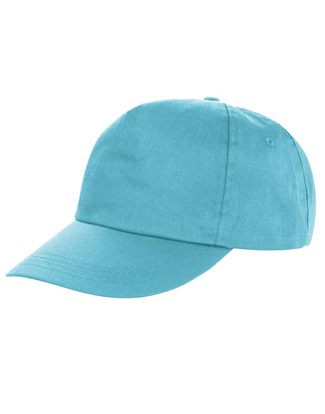 Result Core Houston 5 Panel Printers Cap RC80X - Aqua O S - Customisable Caps
