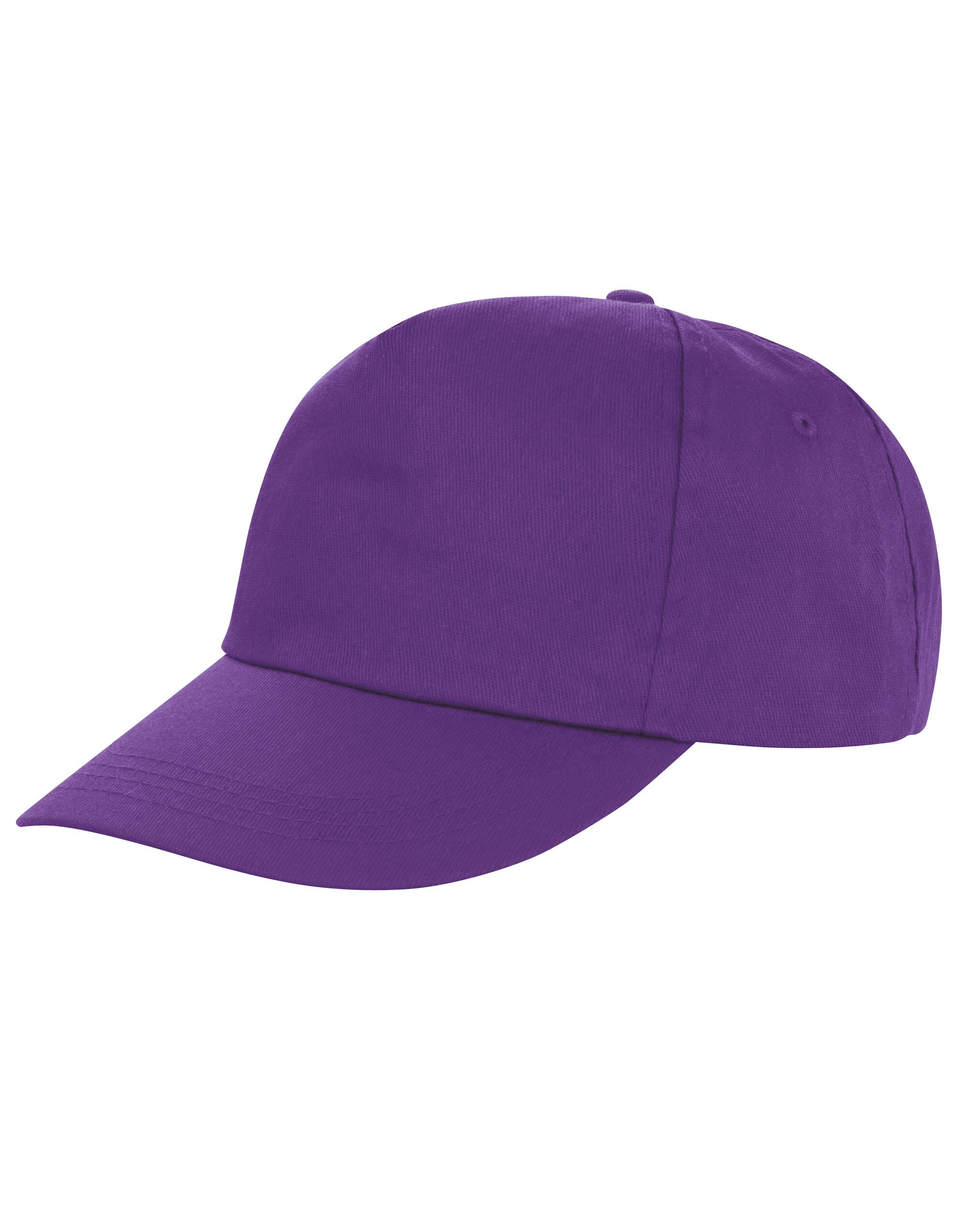 Result Core Houston 5 Panel Printers Cap RC80X - Purple O S - Customisable Caps