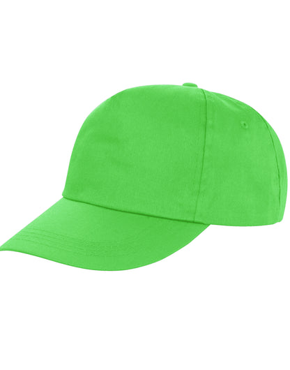 Result Core Houston 5 Panel Printers Cap RC80X - Lime O S - Customisable Caps