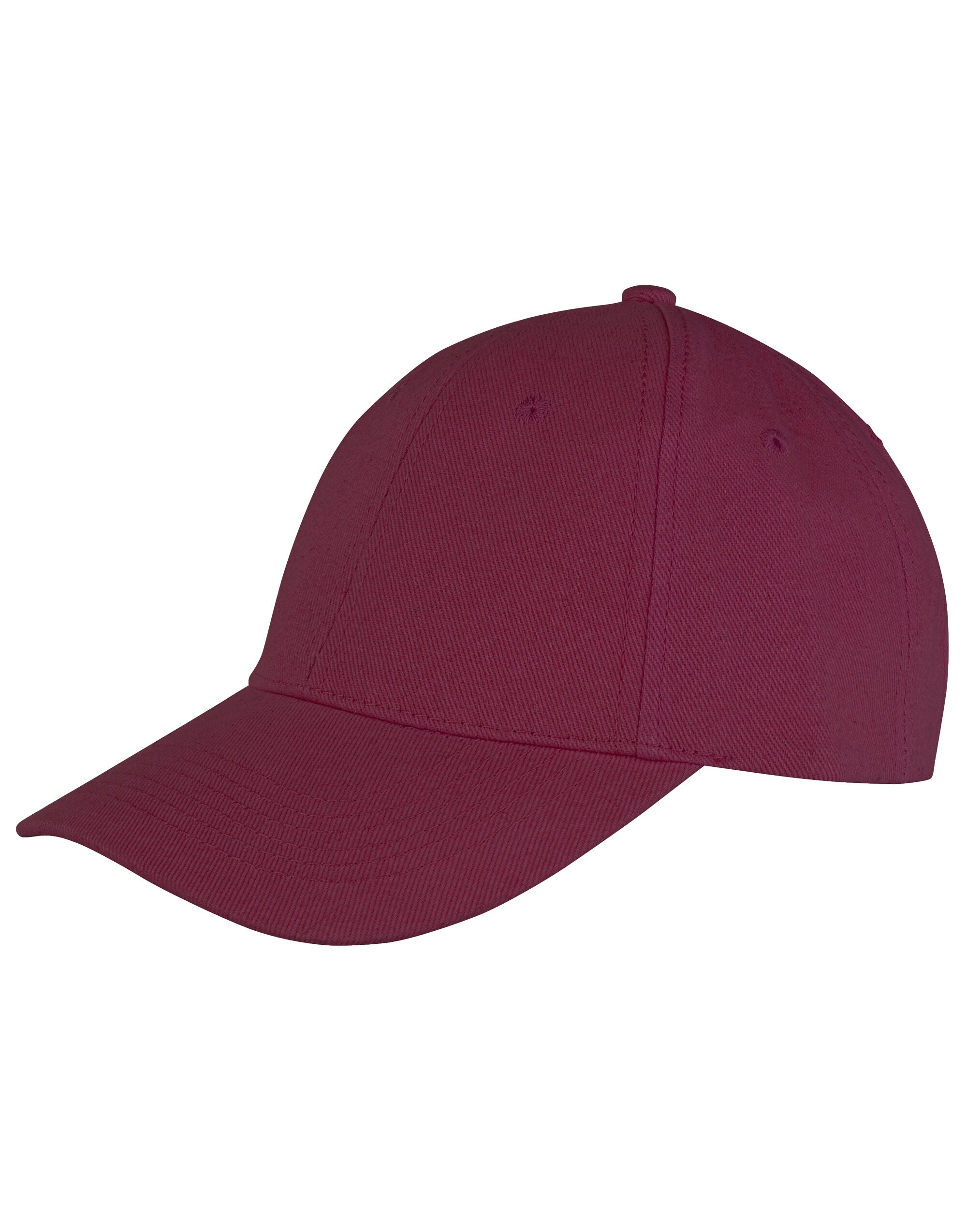 Result Core Memphis 6 Panel Cap RC81X - Burgundy O S - Customisable Caps