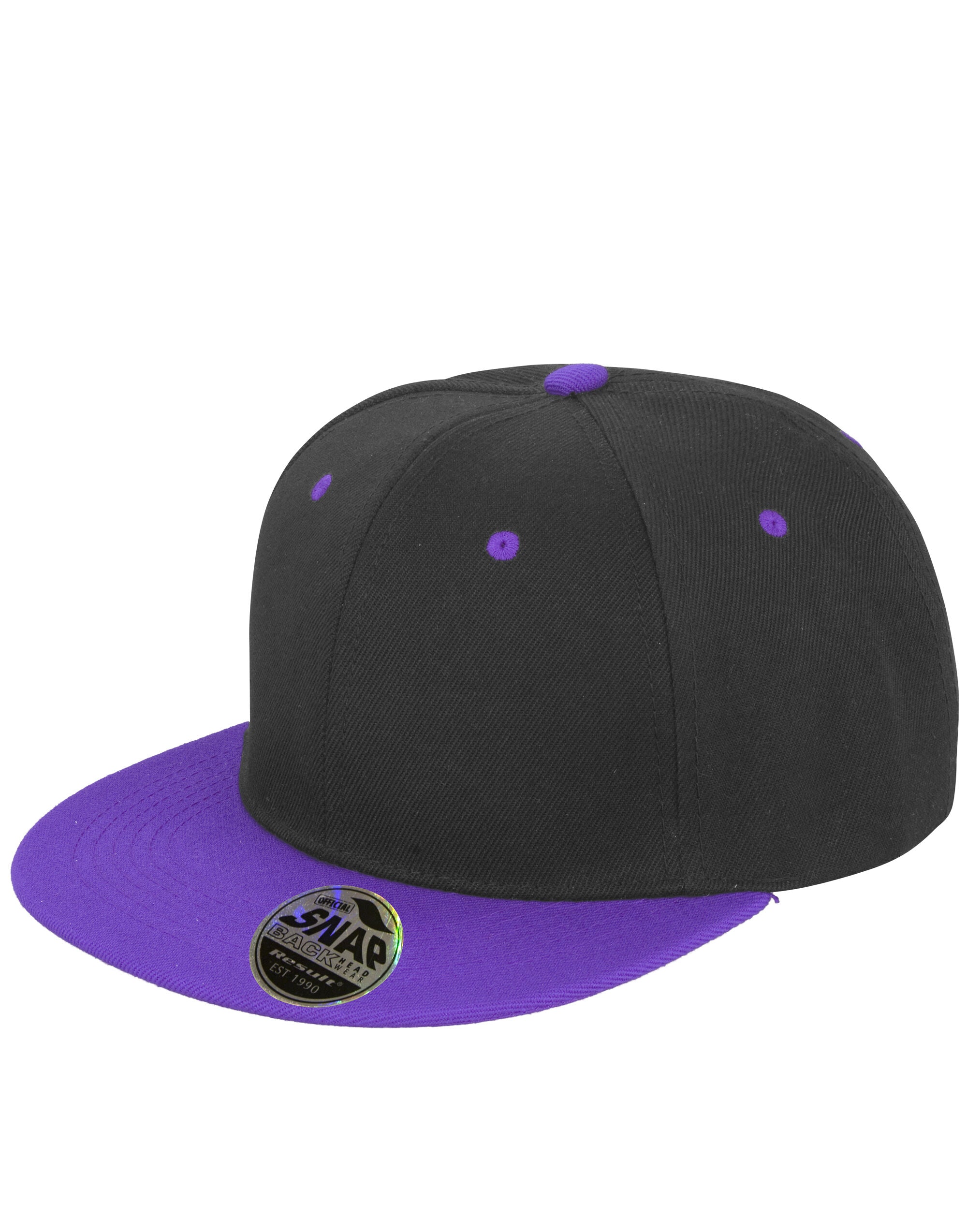 Result Core Bronx Original Dual Col Cap RC82X - Black Purple O S - Customisable Caps