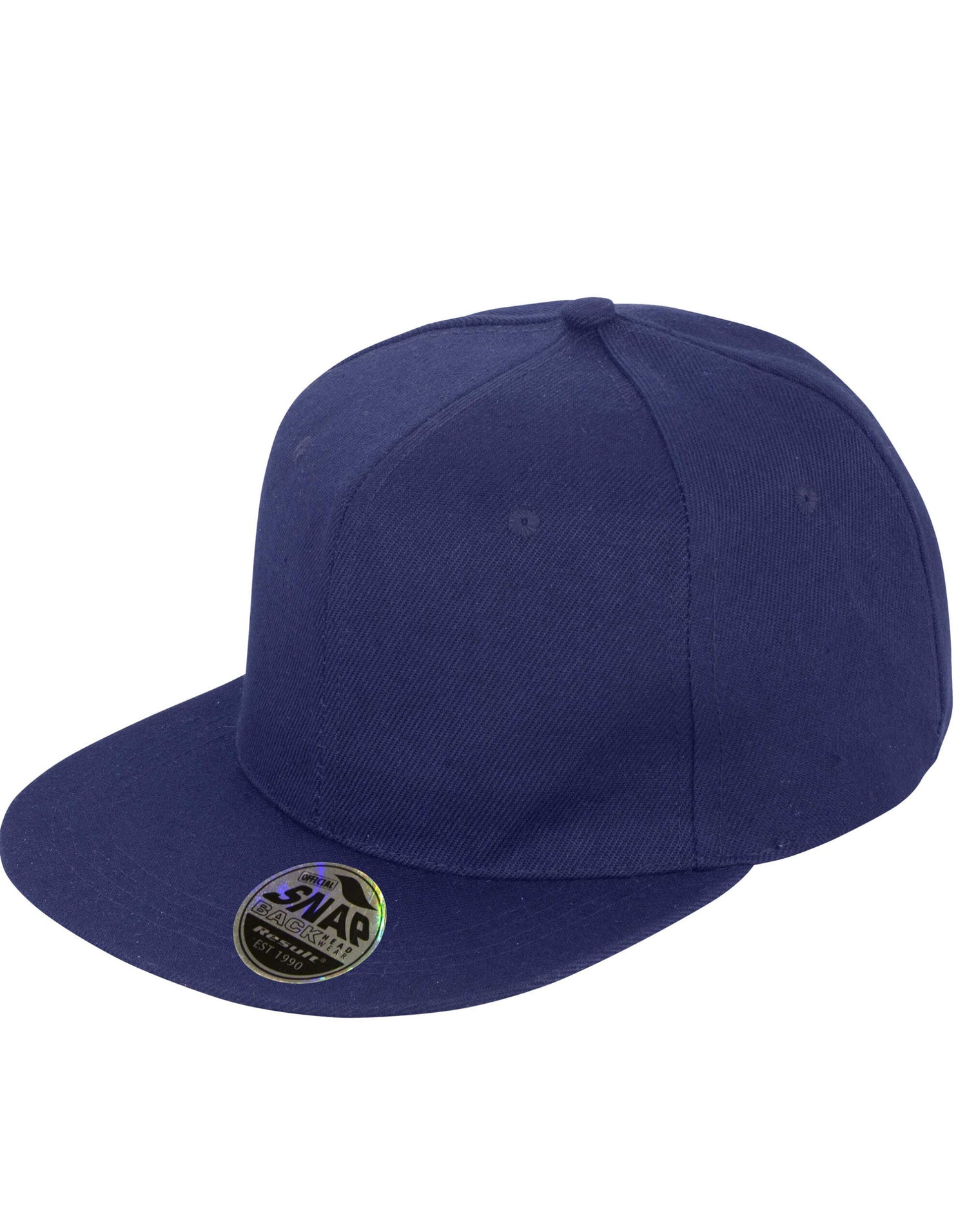 Result Core Bronx Original Solid Col Cap RC83X - Navy O S - Customisable Caps