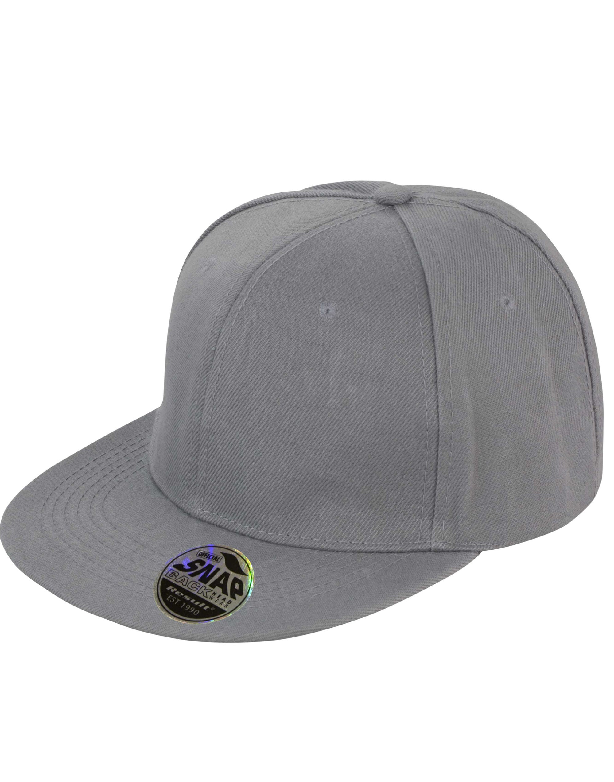 Result Core Bronx Original Solid Col Cap RC83X - Heather Grey O S - Customisable Caps