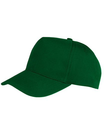 Result Core Boston 5 Panel Printers Cap RC84X - Bottle Green O S - Customisable Caps