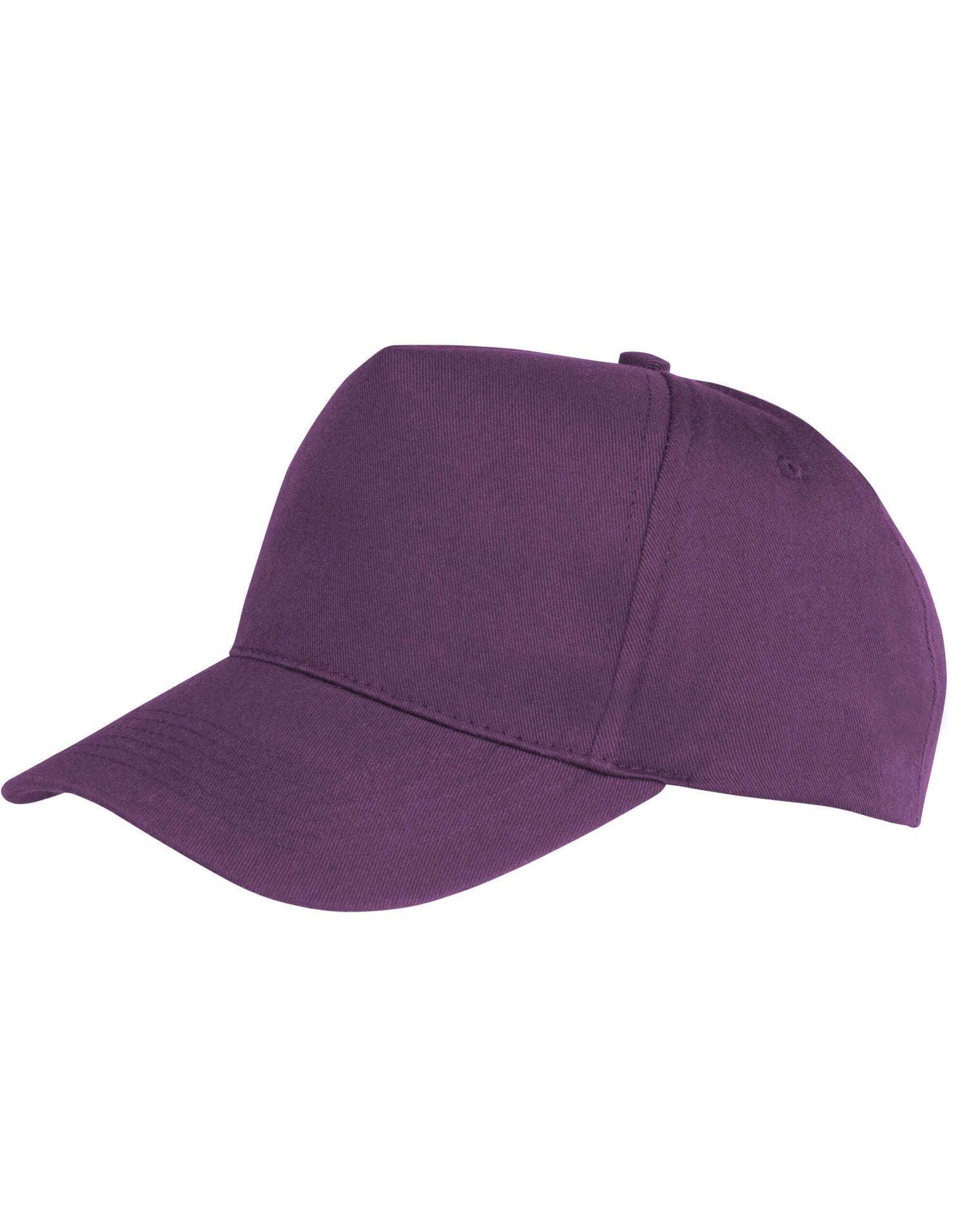 Result Core Boston 5 Panel Printers Cap RC84X - Purple O S - Customisable Caps