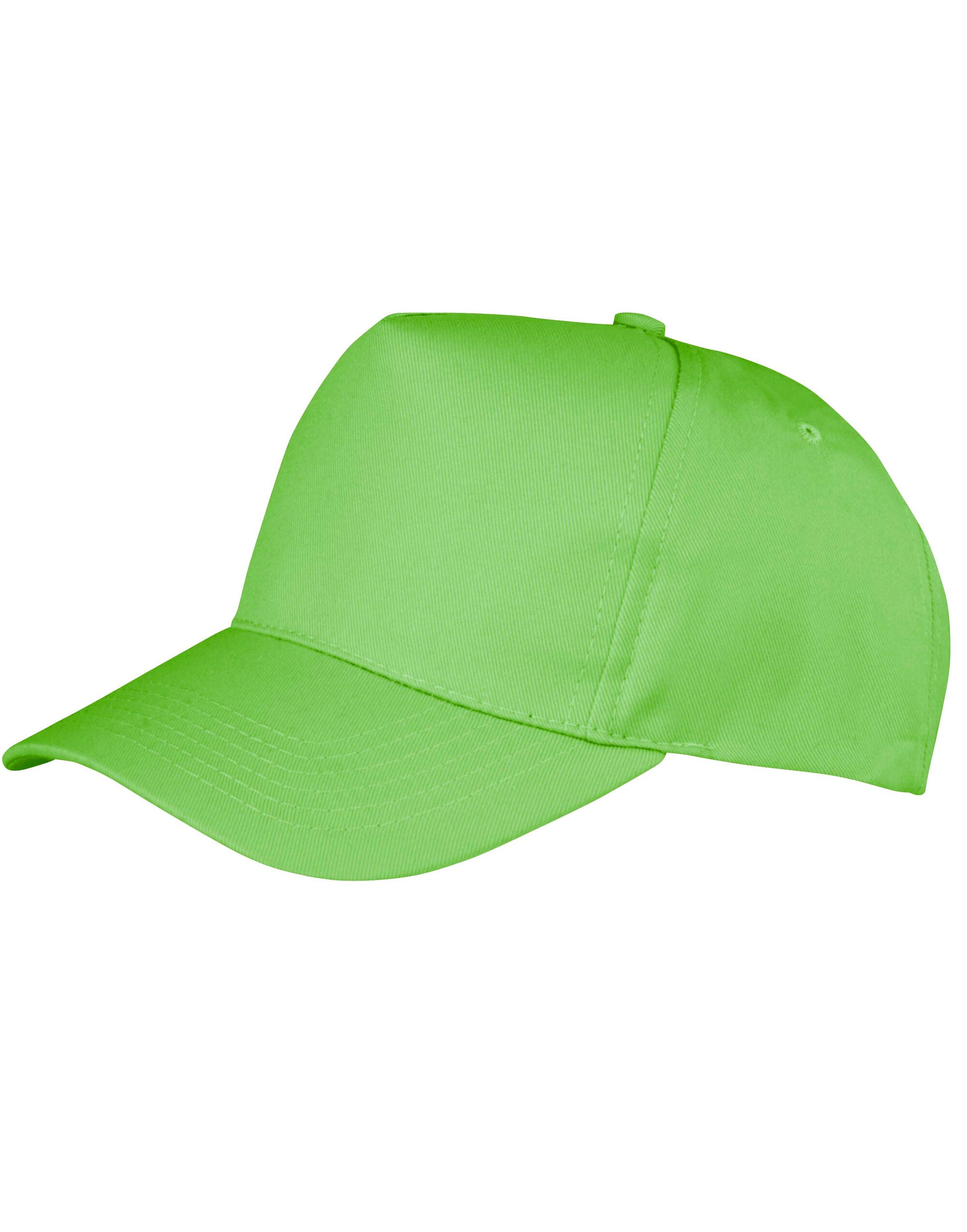 Result Core Boston 5 Panel Printers Cap RC84X - Lime O S - Customisable Caps