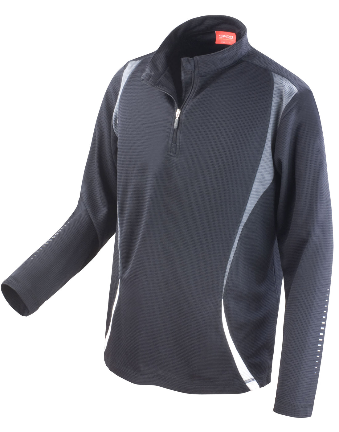 Spiro Unisex Trial Training Top s178x - Black Grey White - Customisable Sportswear
