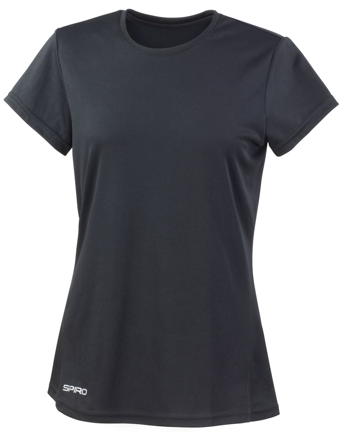 Spiro Ladies Quick Dry S/Sleeve T-Shirt S253F - Black - Customisable T-Shirts