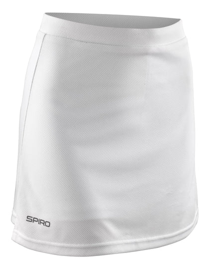 Spiro Ladies Skort s261f - White - Customisable Sportswear