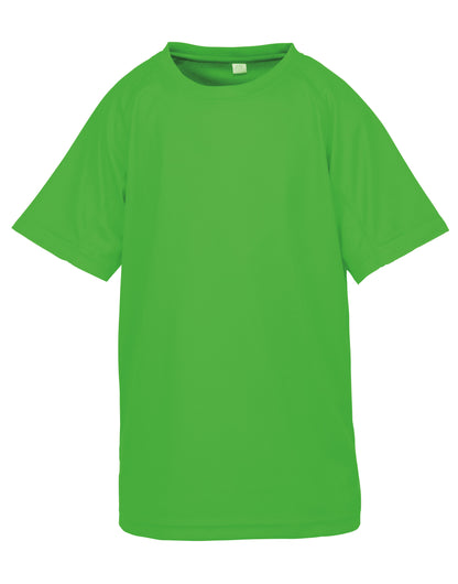 Spiro Impact Junior Pformance Aircool T s287j - Floro Green - Customisable Sportswear