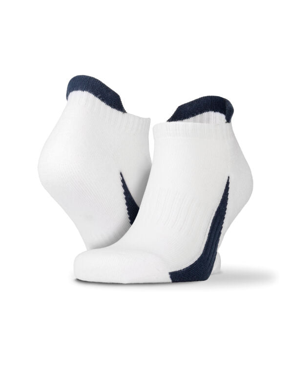 Spiro 3 Pack Mixed Sneaker Sport Sock s293x - White Navy S-M - Customisable Socks