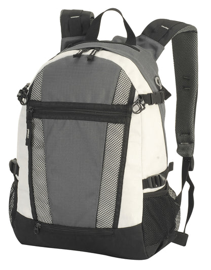 Shugon Indiana Sports Backpack sh1295 - Dark Grey Off White O S - Customisable Bags