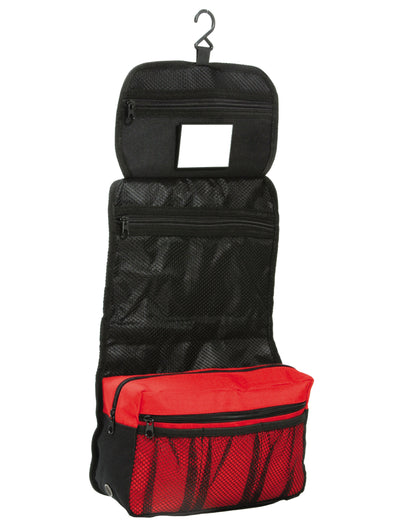 Shugon Bristol Folding Toiletry Bag sh4476 - Red Black O S - Customisable Bags