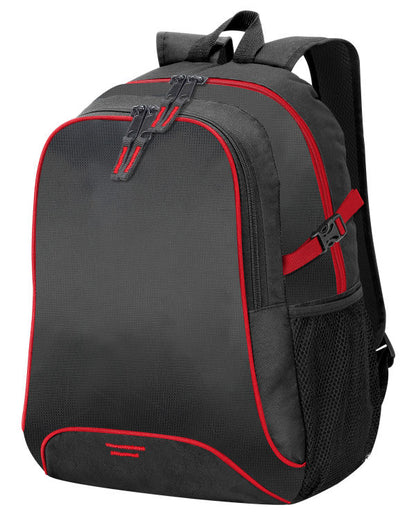 Shugon Osaka Backpack SH7677 - Black Red O S - Customisable Bags