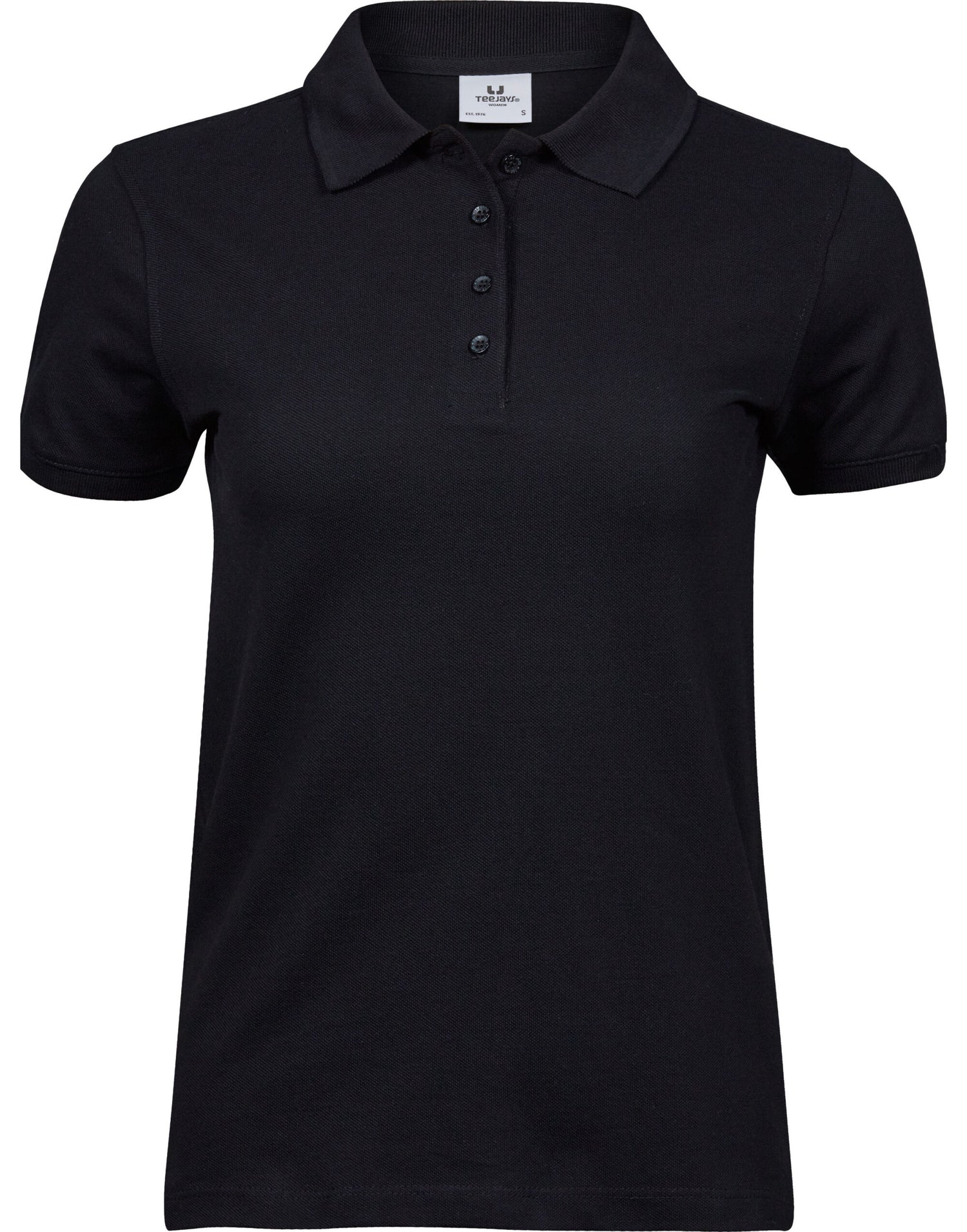 Tee Jays Ladies Heavy Polo TJ1401 - Black - Customisable Polos