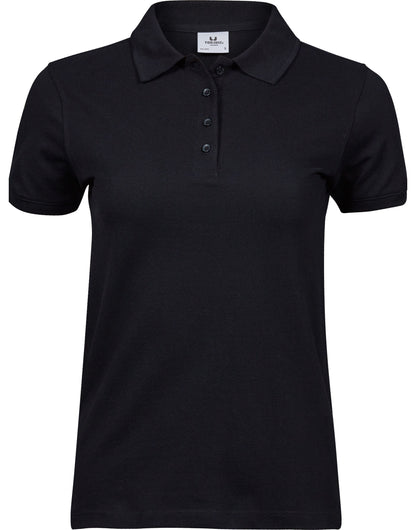 Tee Jays Ladies Heavy Polo TJ1401 - Black - Customisable Polos
