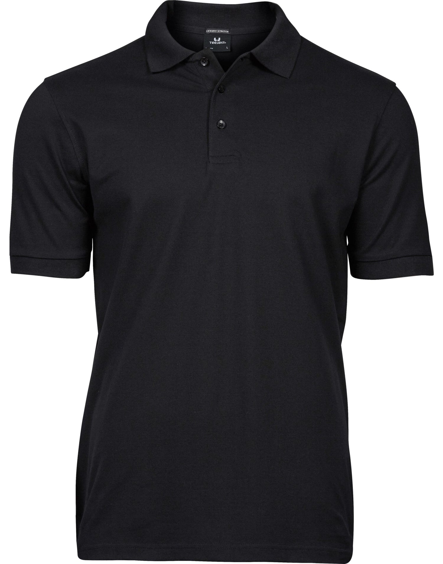 Mens Luxury Stretch Polo Shirt TJ1405 - black - Customisable Polo Shirts