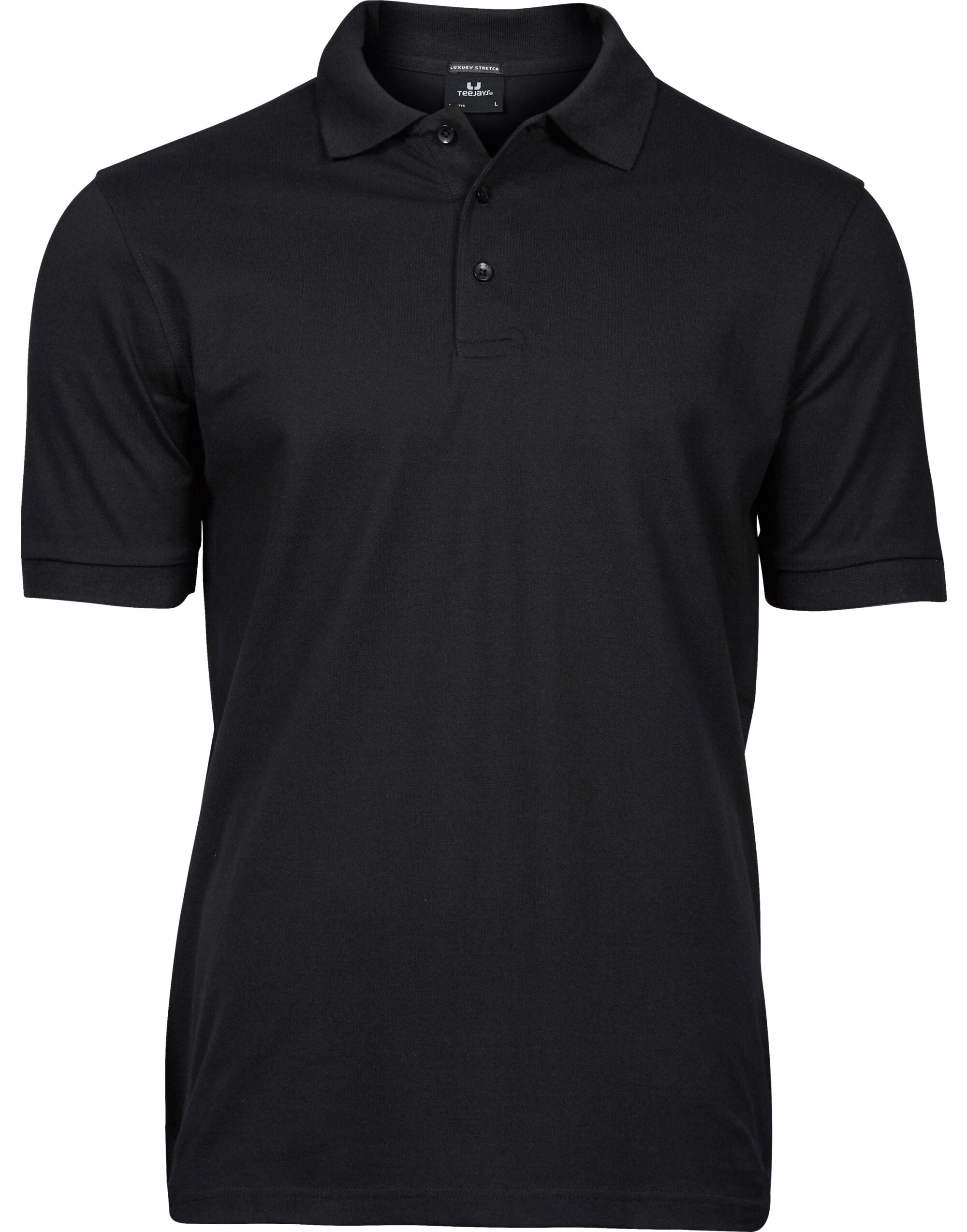Mens Luxury Stretch Polo Shirt TJ1405 - black - Customisable Polo Shirts