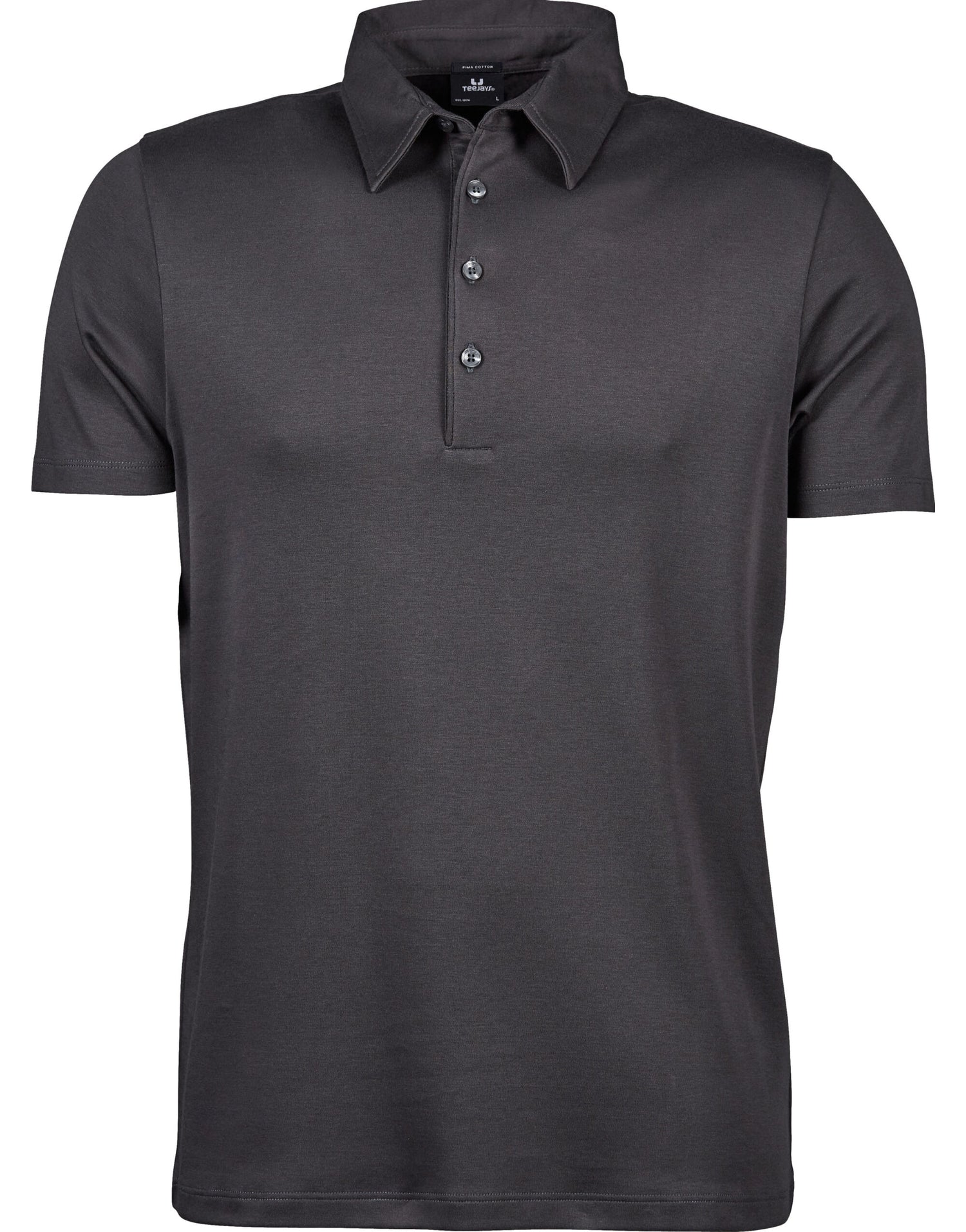 Tee Jays Mens Pima Cotton Polo TJ1440 - Dark Grey - Customisable Polos