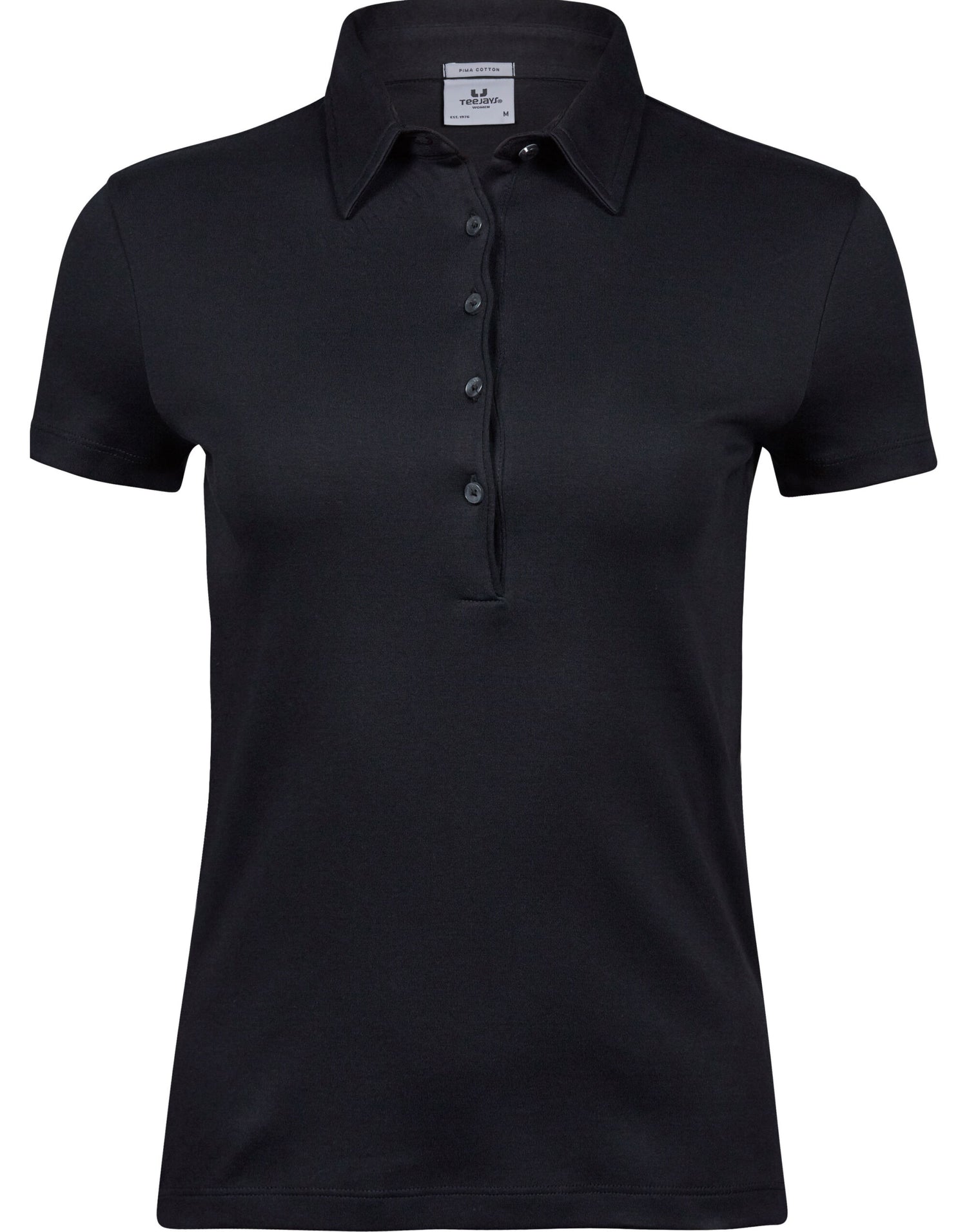 Tee Jays Ladies Pima Cotton Polo TJ1441 - Black - Customisable Polos