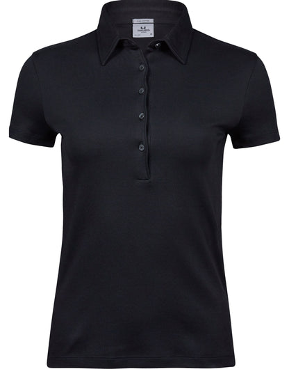 Tee Jays Ladies Pima Cotton Polo TJ1441 - Black - Customisable Polos