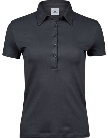 Tee Jays Ladies Pima Cotton Polo TJ1441 - Dark Grey - Customisable Polos