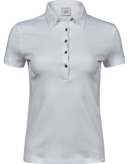 Tee Jays Ladies Pima Cotton Polo TJ1441 - White - Customisable Polos