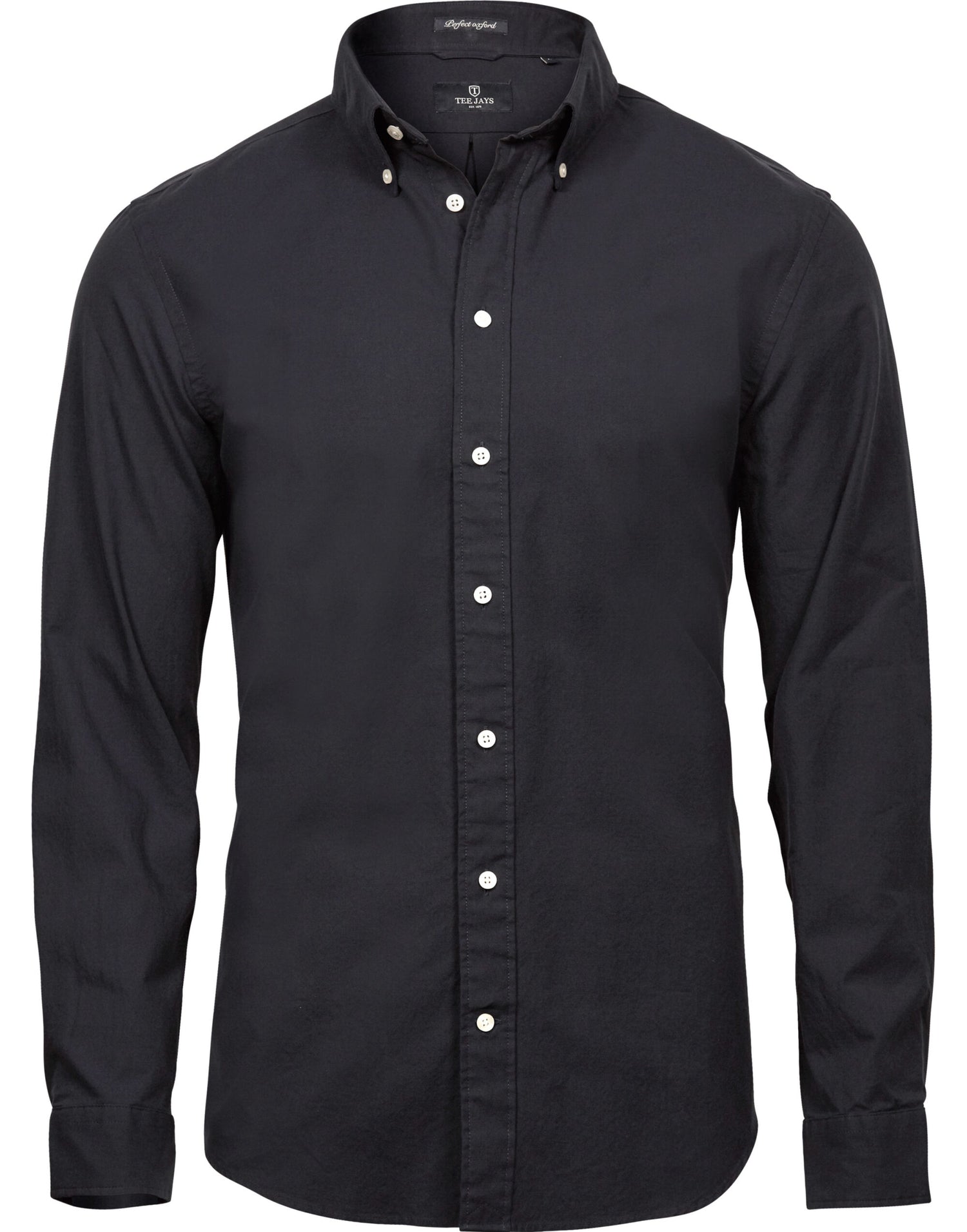 Tee Jays Mens Perfect Oxford Shirt TJ4000 - Black - Customisable Shirts