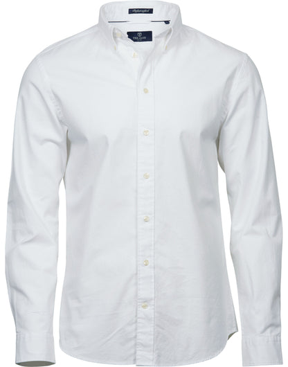 Tee Jays Mens Perfect Oxford Shirt TJ4000 - White - Customisable Shirts
