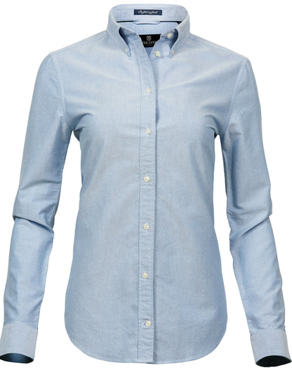Tee Jays Ladies Perfect Oxford Shirt TJ4001 - Light Blue - Customisable Shirts