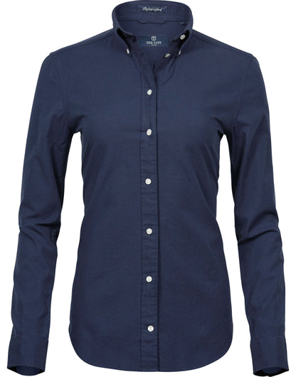 Tee Jays Ladies Perfect Oxford Shirt TJ4001 - Navy - Customisable Shirts