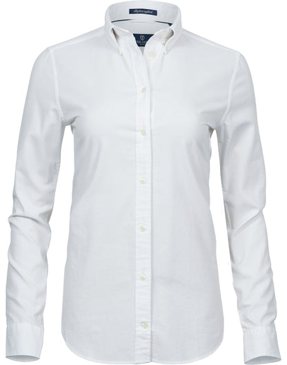 Tee Jays Ladies Perfect Oxford Shirt TJ4001 - White - Customisable Shirts