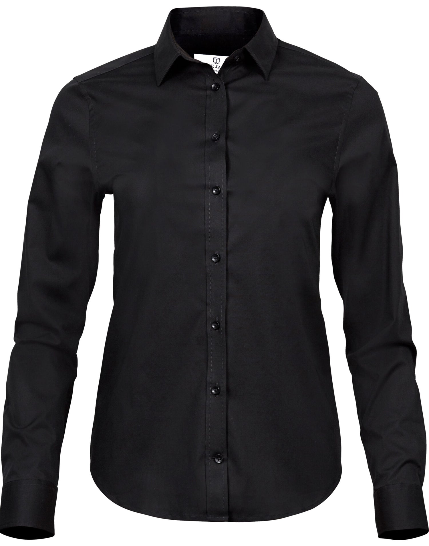 Tee Jays Ladies Stretch Luxury Shirt TJ4025 - Black - Customisable Shirts