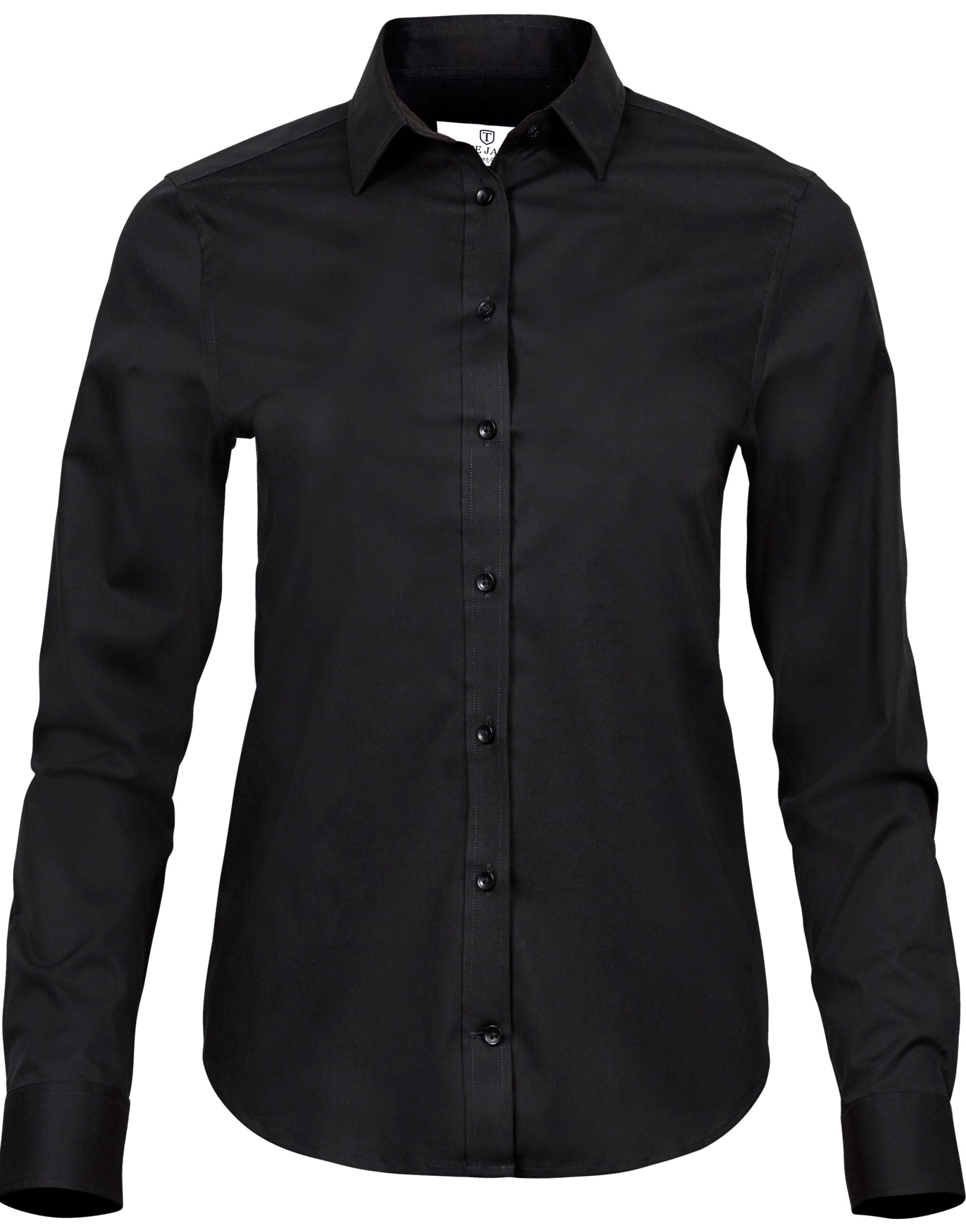 Tee Jays Ladies Stretch Luxury Shirt TJ4025 - Black - Customisable Shirts