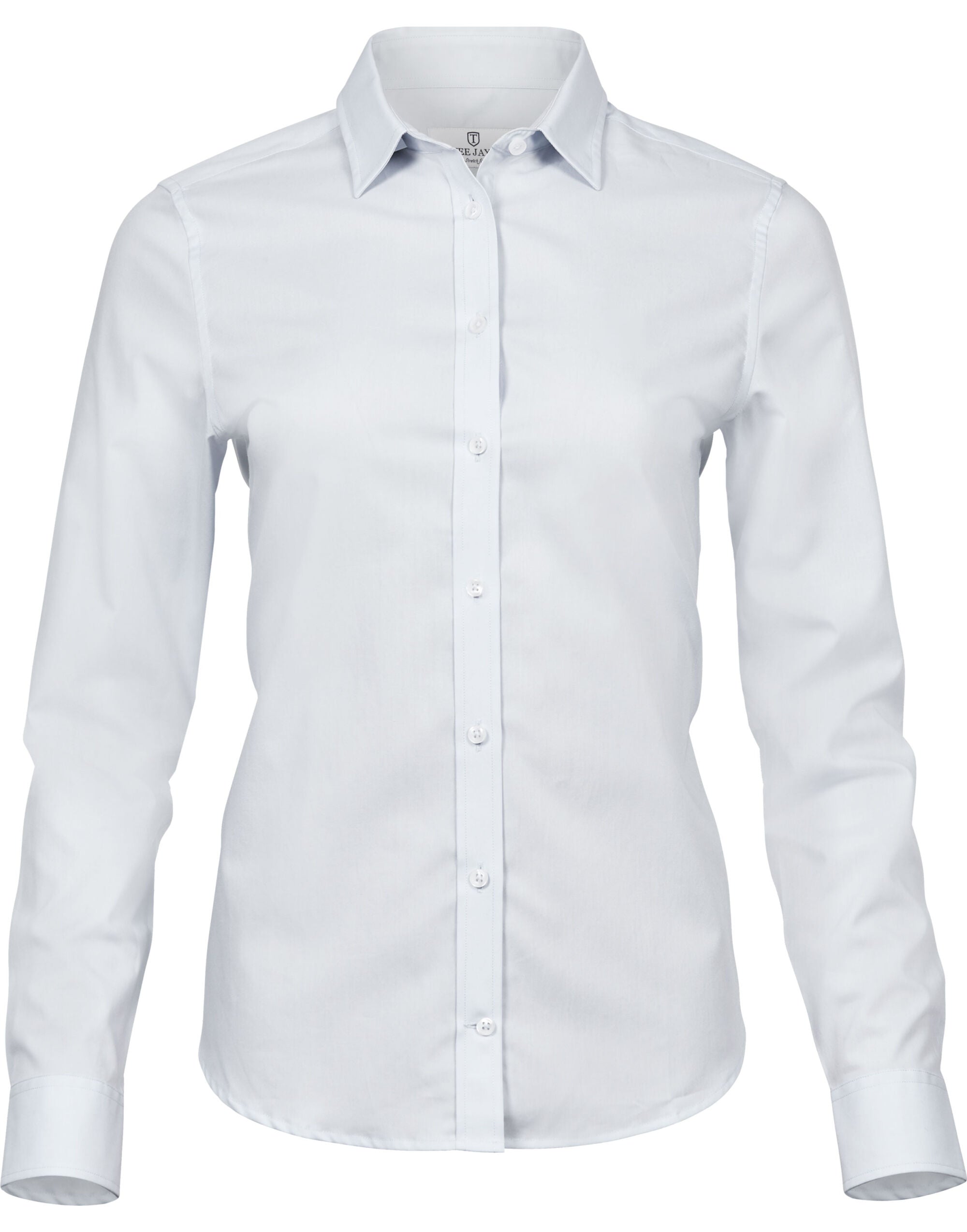 Tee Jays Ladies Stretch Luxury Shirt TJ4025 - White - Customisable Shirts
