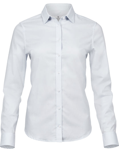 Tee Jays Ladies Stretch Luxury Shirt TJ4025 - White - Customisable Shirts
