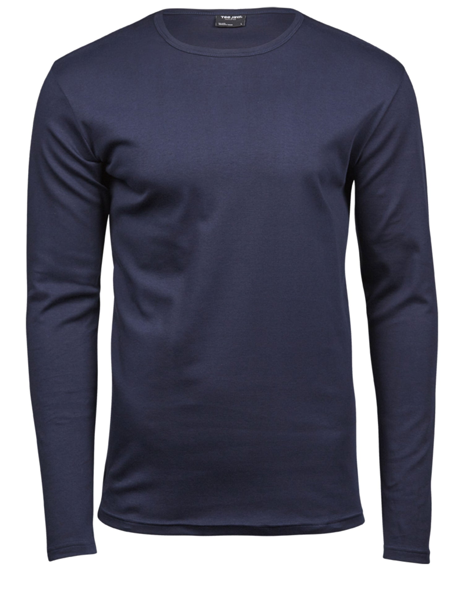 Tee Jays Mens Long Sleeve Interlock Tee TJ530 - Navy - Customisable T-Shirts