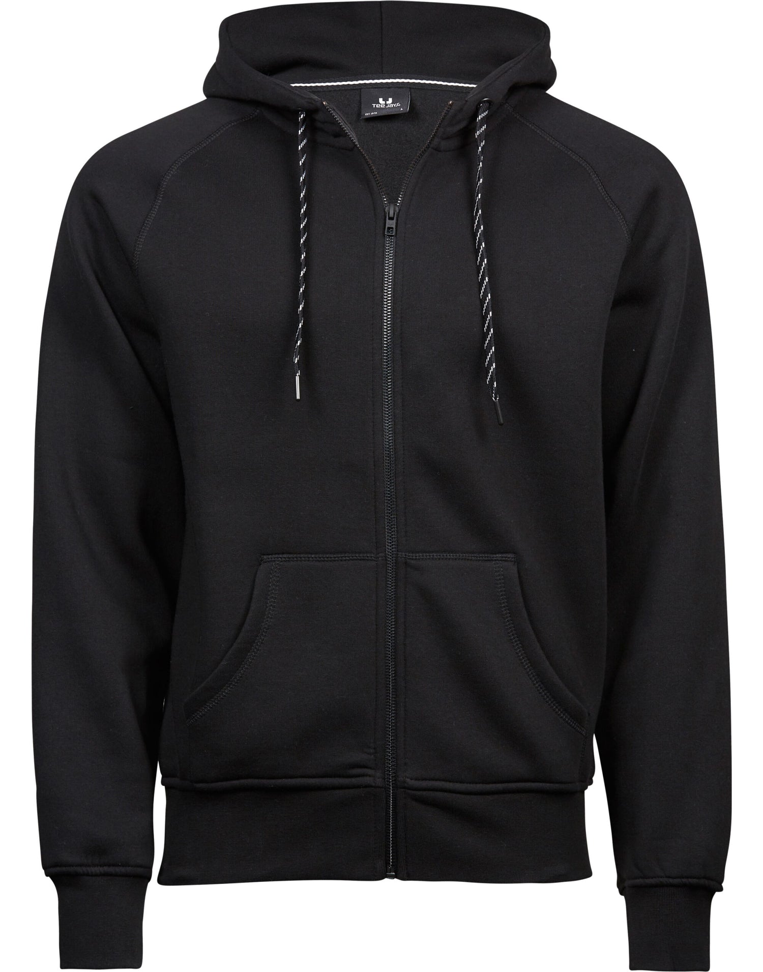 Tee Jays Mens Fashion Full Zip Hood TJ5435 - Black - Customisable Hoodies