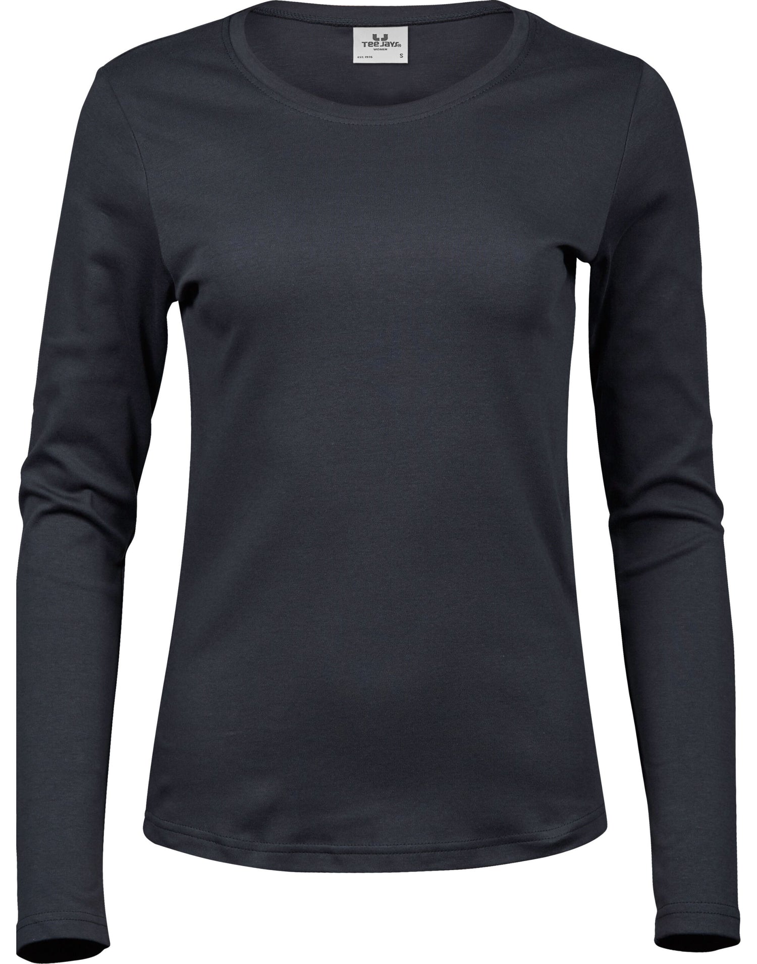 Tee Jays Lady Long Sleeve Interlock Tee TJ590 - Dark Grey - Customisable T-Shirts