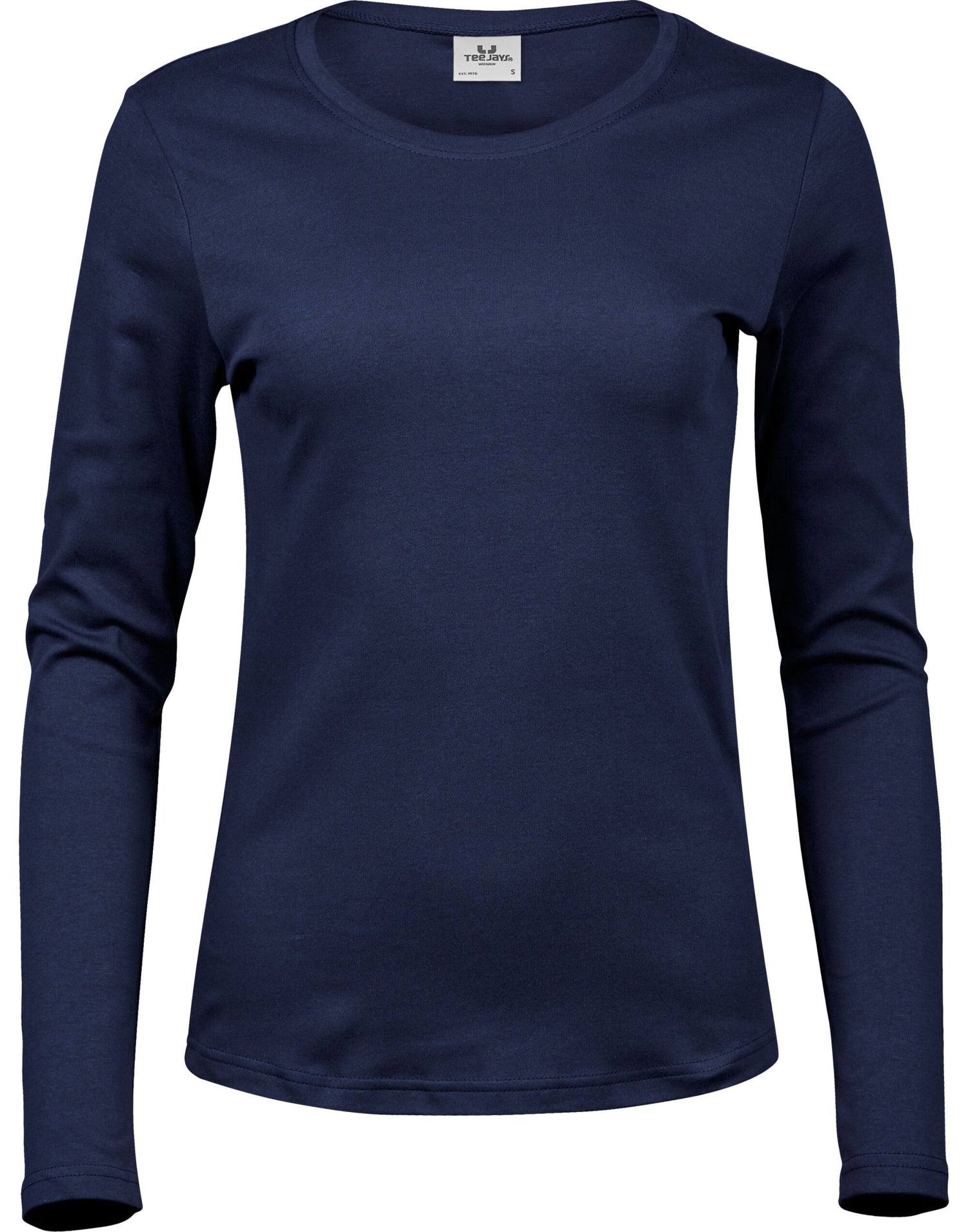 Tee Jays Lady Long Sleeve Interlock Tee TJ590 - Navy - Customisable T-Shirts