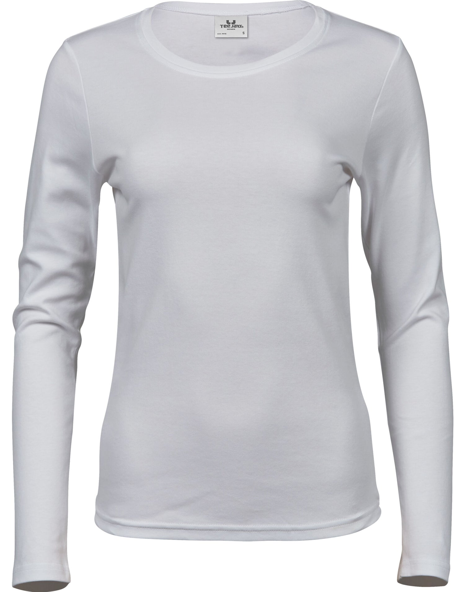 Tee Jays Lady Long Sleeve Interlock Tee TJ590 - White - Customisable T-Shirts