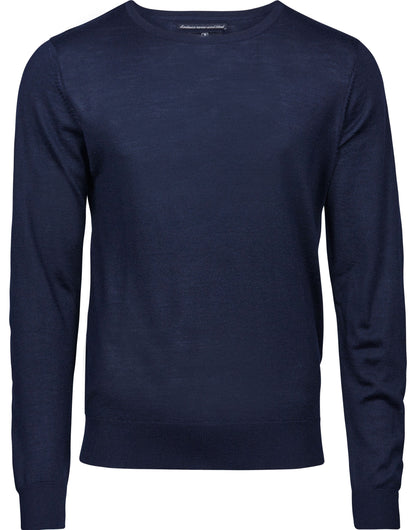 Tee Jays Mens Crew Neck Knitted Sweater TJ6000 - Navy - Customisable Jumper