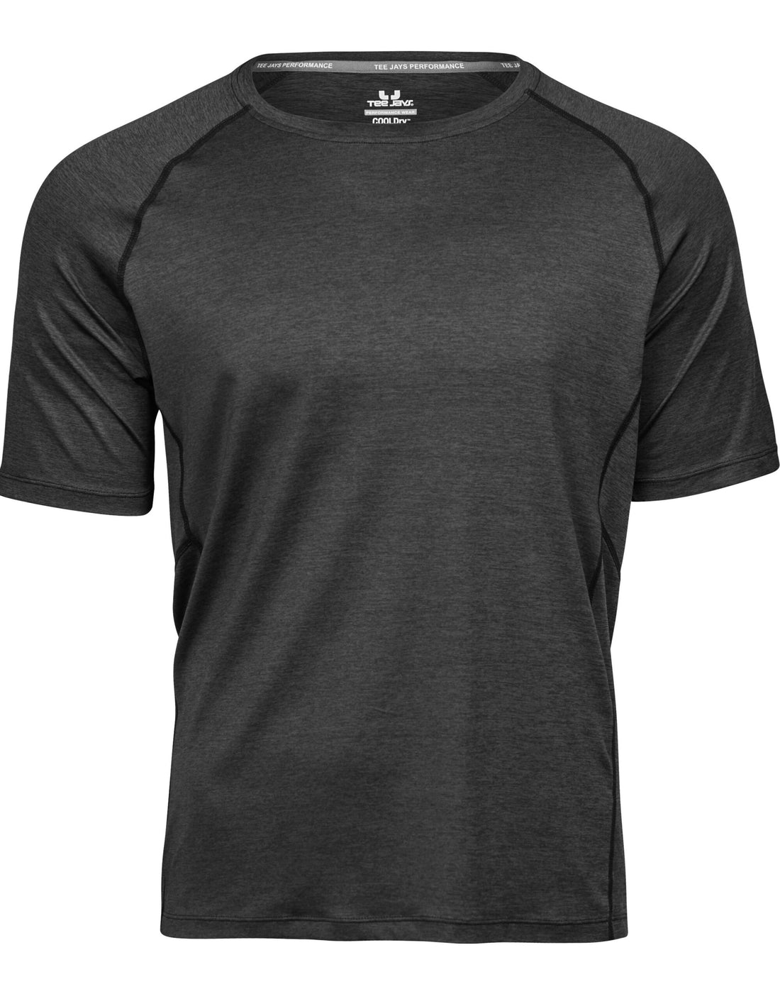 Tee Jays Mens CoolDry Tee TJ7020 - Black Melange - Customisable T-Shirts