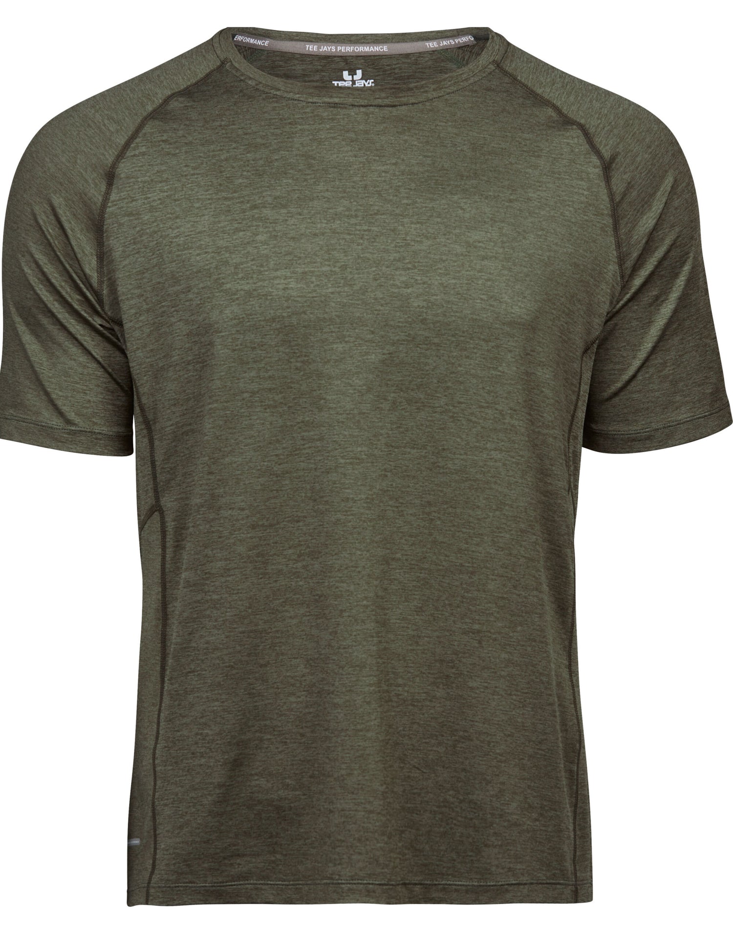Tee Jays Mens CoolDry Tee TJ7020 - Olive Melange - Customisable T-Shirts