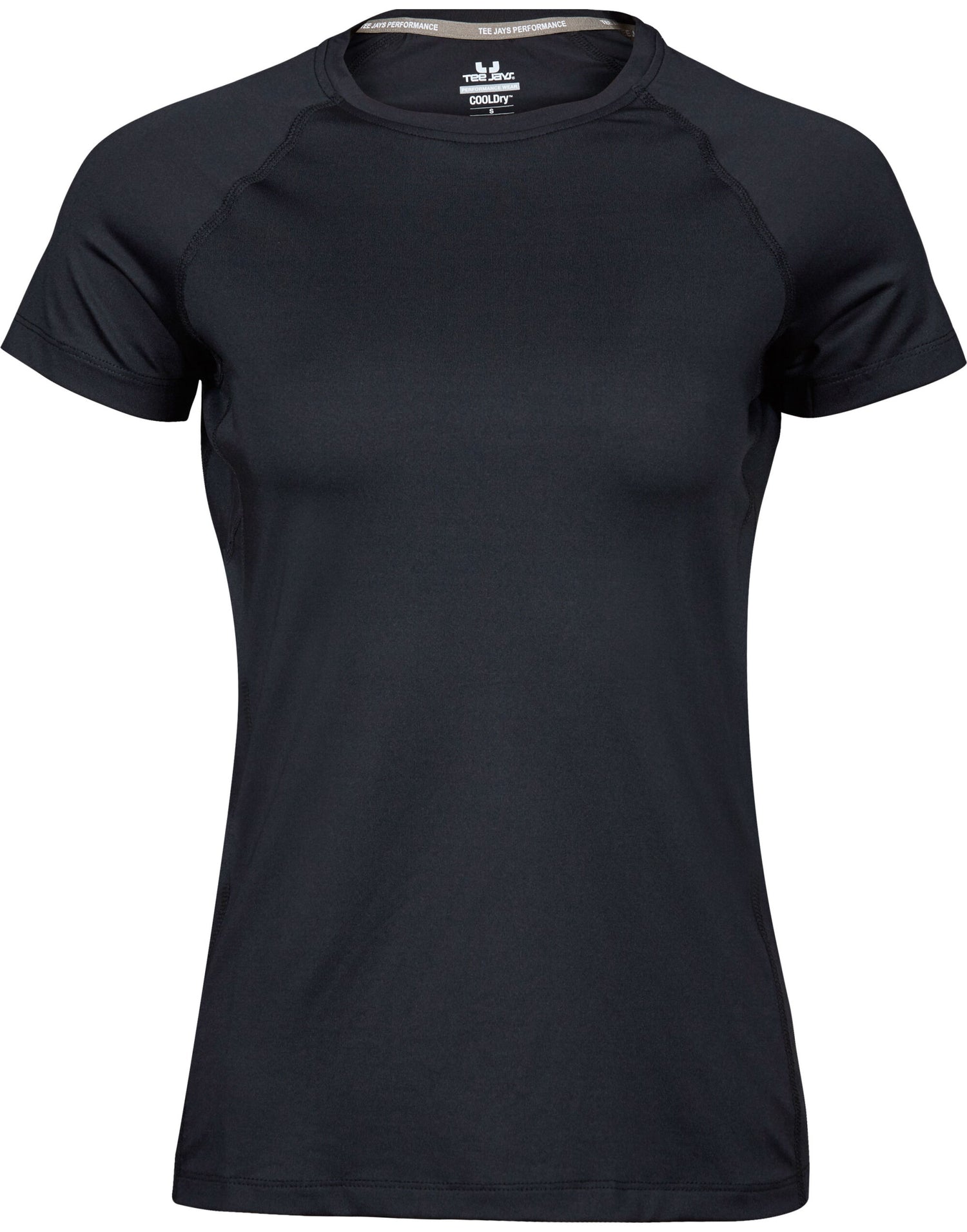 Tee Jays Ladies CoolDry Tee TJ7021 - Black - Customisable T-Shirts