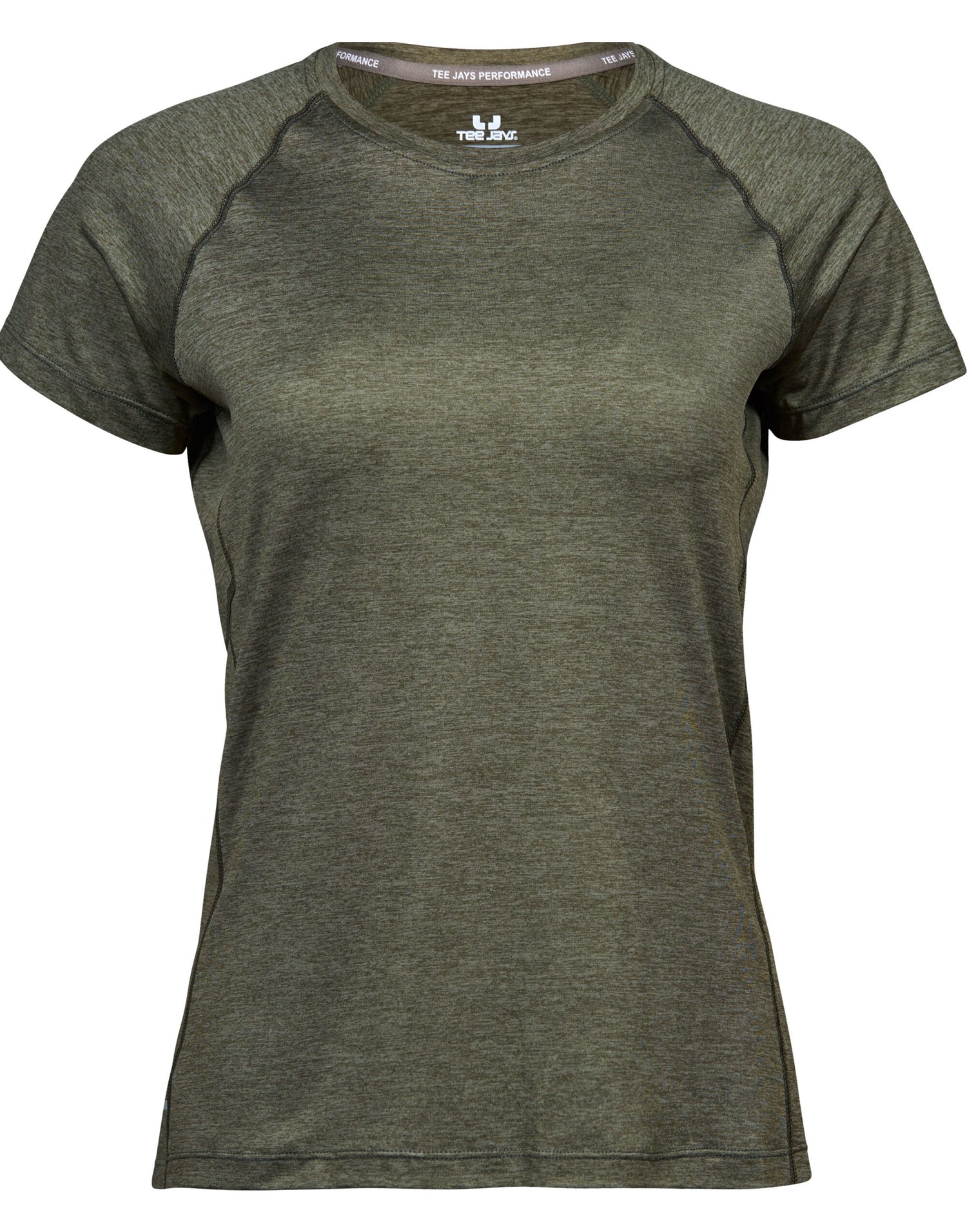 Tee Jays Ladies CoolDry Tee TJ7021 - Olive Melange - Customisable T-Shirts