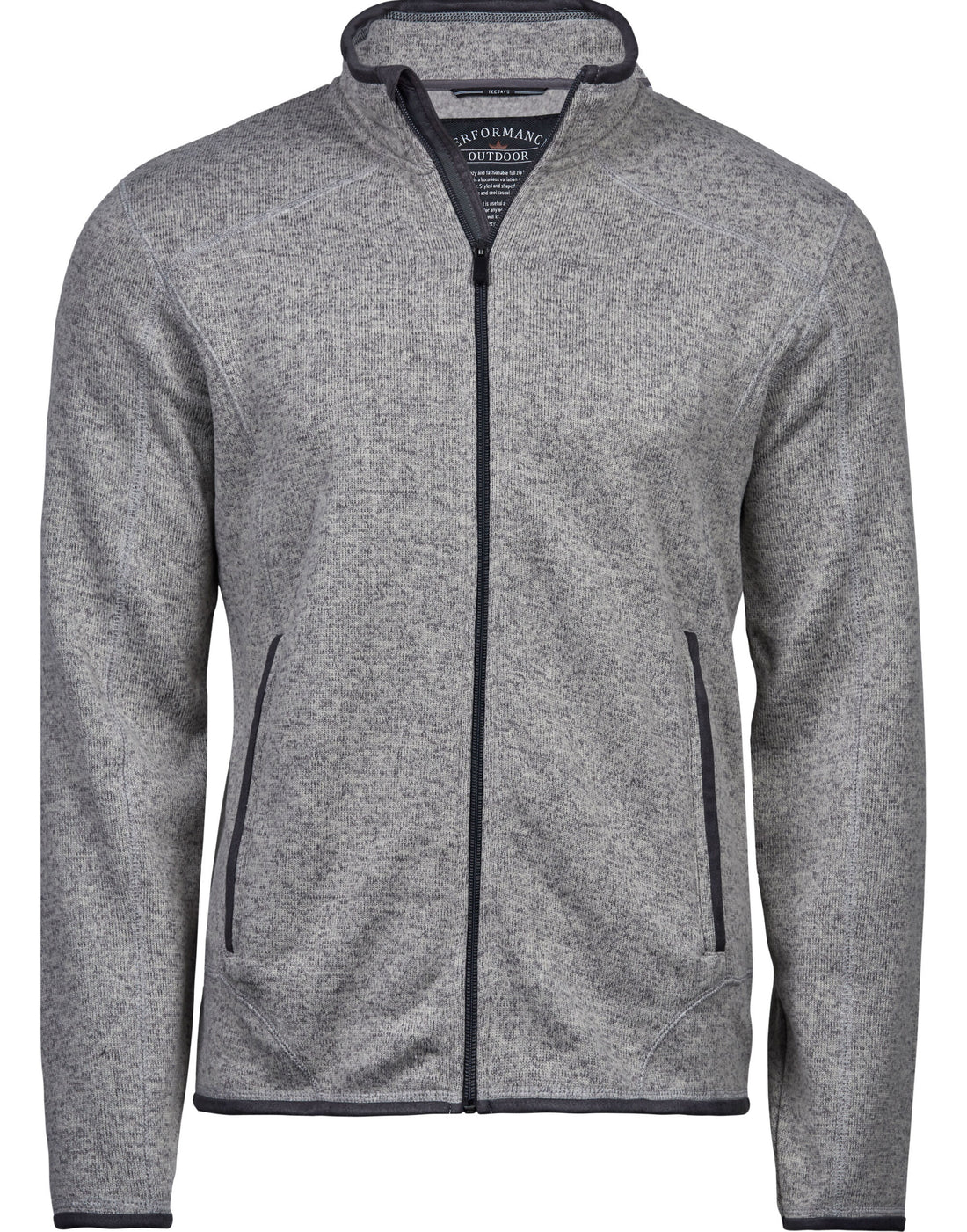 Tee Jays Mens Outdoor Fleece TJ9615 - Grey Melange - Customisable Fleece